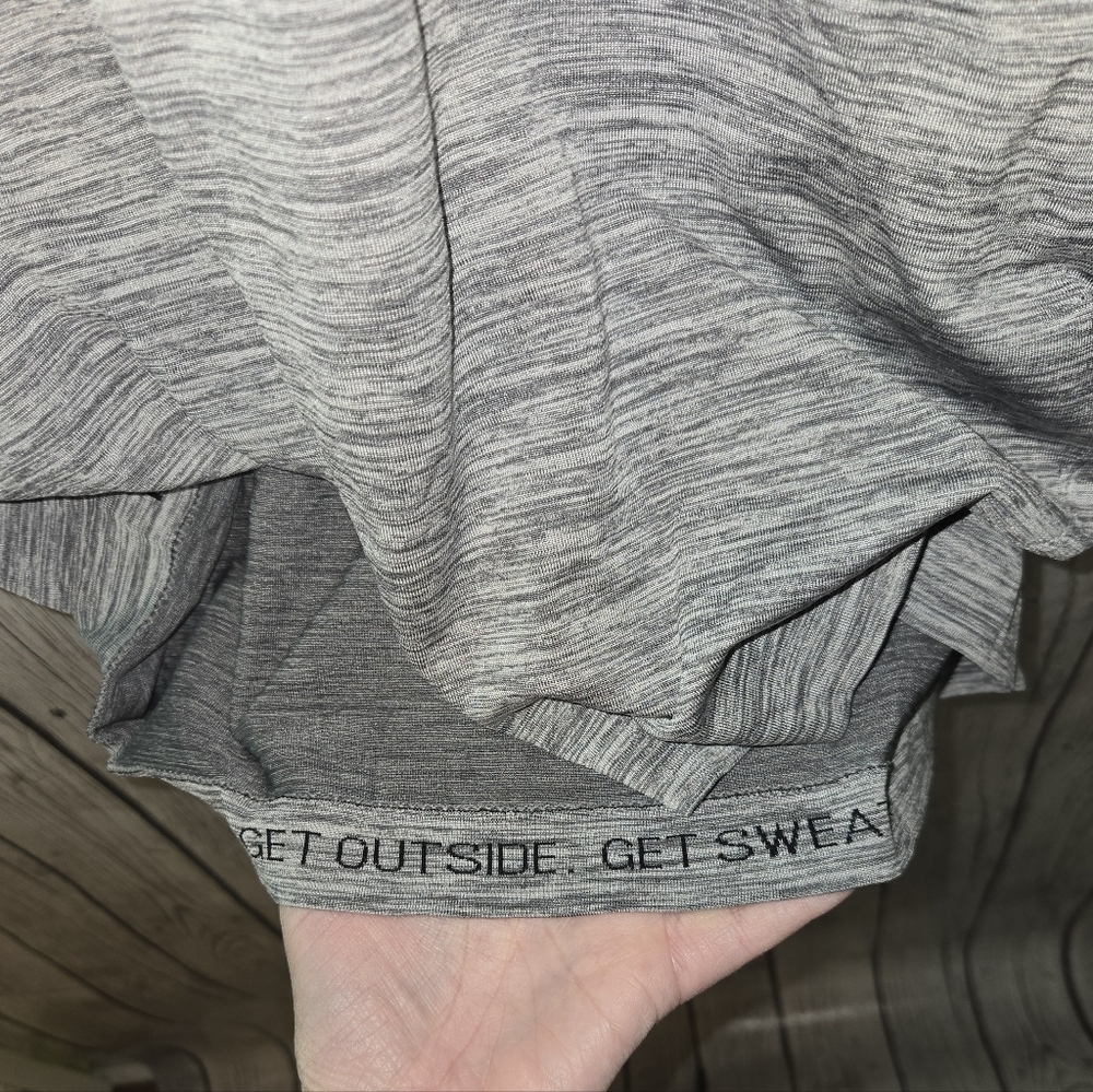 Lululemon Shirt Mens L Gray Metal Vent Tech Henley Short Sleeve Large Light - Picture 5 of 5